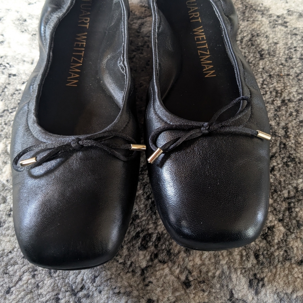 Stuart Weitzman Bardot Bow Square Toe Flat - image 3